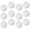 Christmas Tree Ornaments Large, White Sparkly Snow Glitter Balls (2.7 in, 12 Pack)
